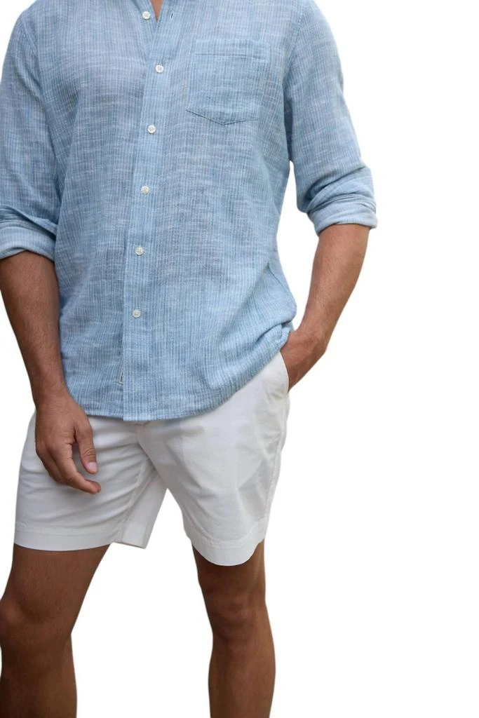 Grayers Madras Cottage Loom Shirt In Blue Chambray Stripe 3
