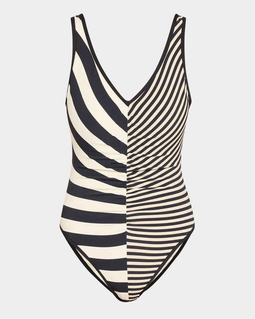 Solid & Striped The Lucia Multi-Striped One-Piece Swimsuit 1