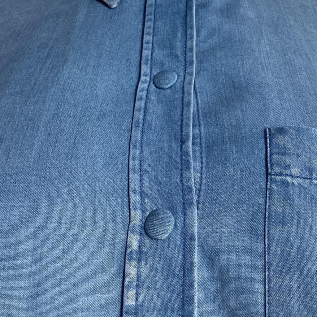 MOTHER OF PEARL Mother Of Pearl Buttoned Bishop Sleeve Shirt in Blue Cotton