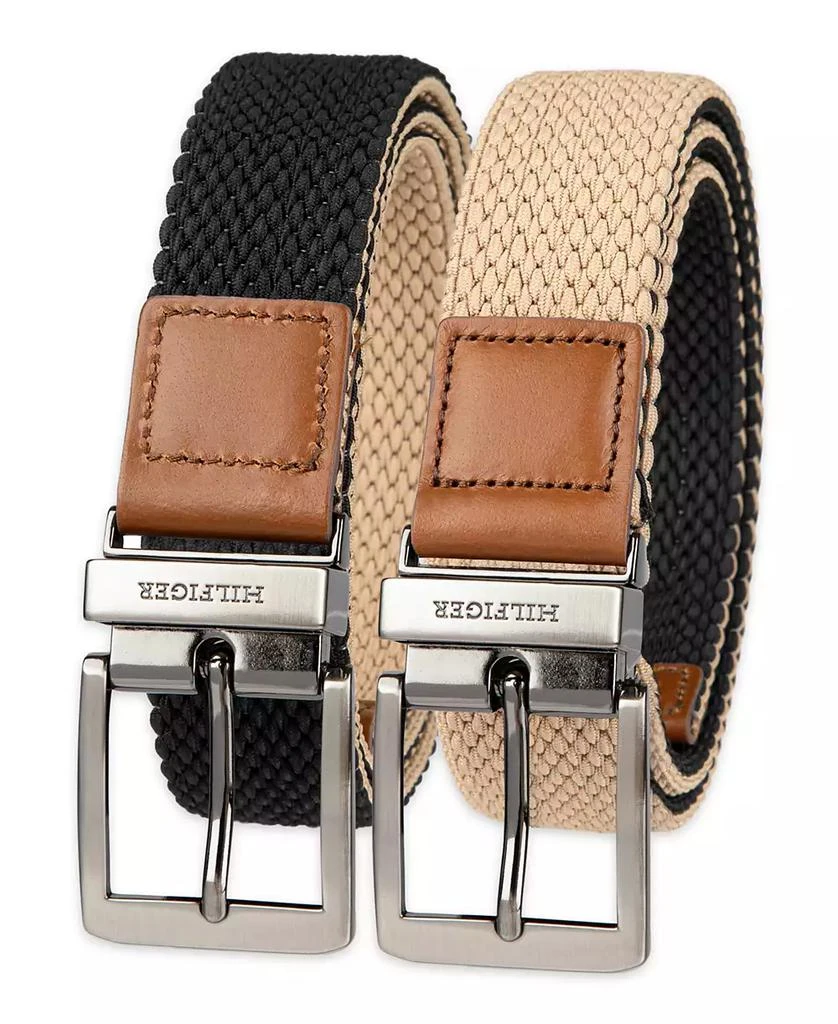 Tommy Hilfiger Men's Two-in-One Reversible Fully Adjustable Stretch Casual Cord Belt 6