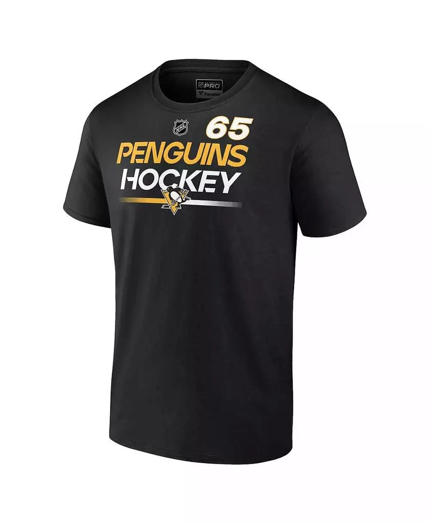 Fanatics Men's Erik Karlsson Black Pittsburgh Penguins Authentic Pro Prime Name and Number T-shirt 3