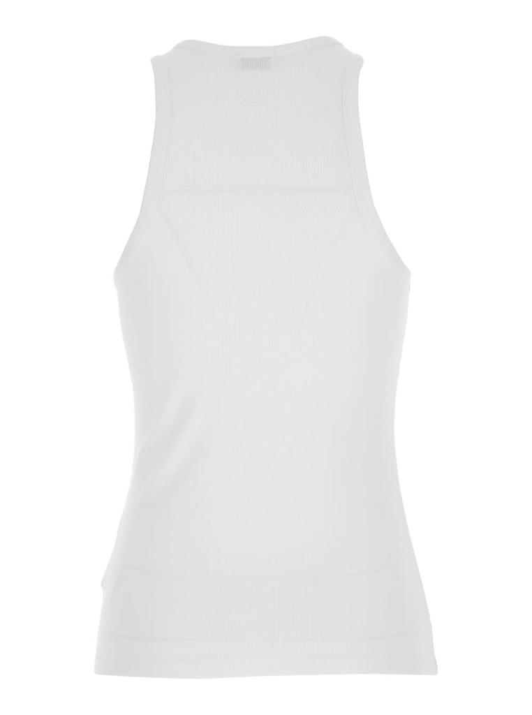 AG Jeans White Top With Logo Printed On The Back In Modal Blend Woman
