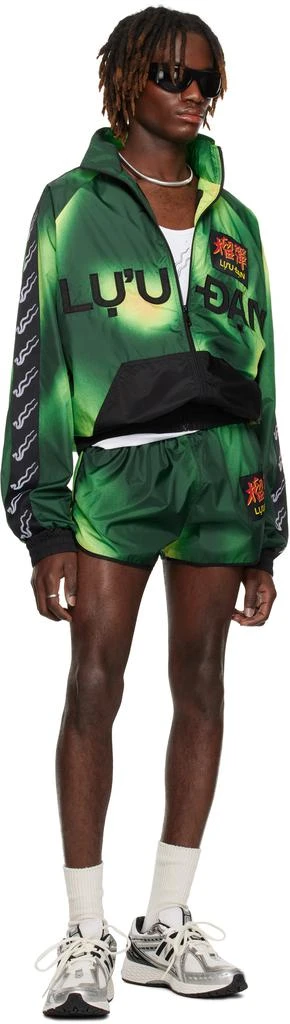 LU'U DAN Green Retro Runner Shorts 5