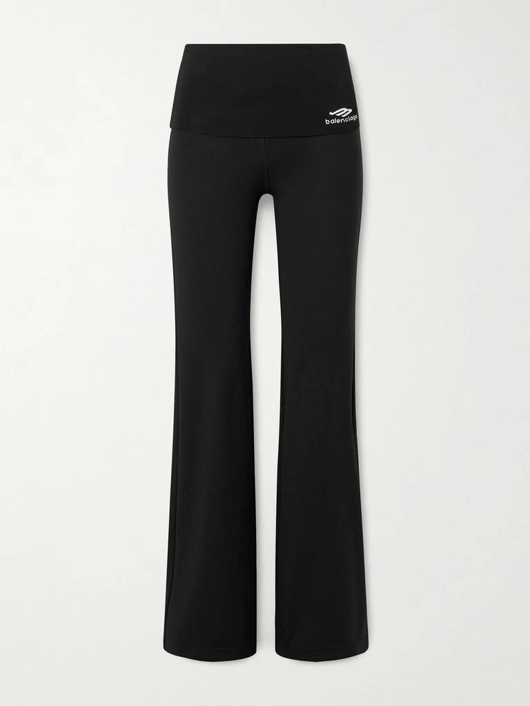 Balenciaga Embroidered Jersey Flared Leggings
