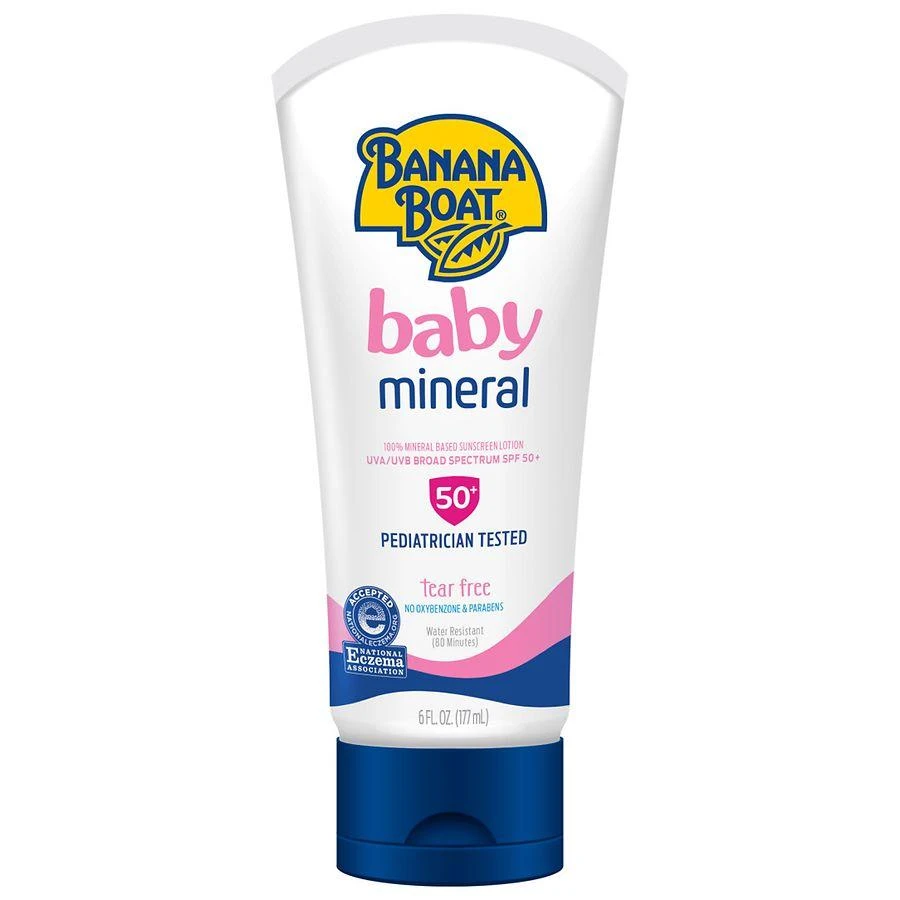 Banana Boat Baby 100% Mineral Sunscreen Lotion, SPF 50+ 1