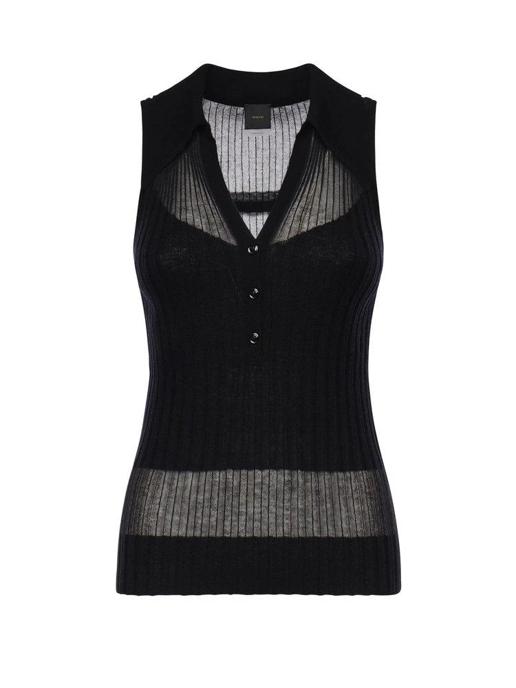 PINKO Pinko Ribbed Polo Vest Top