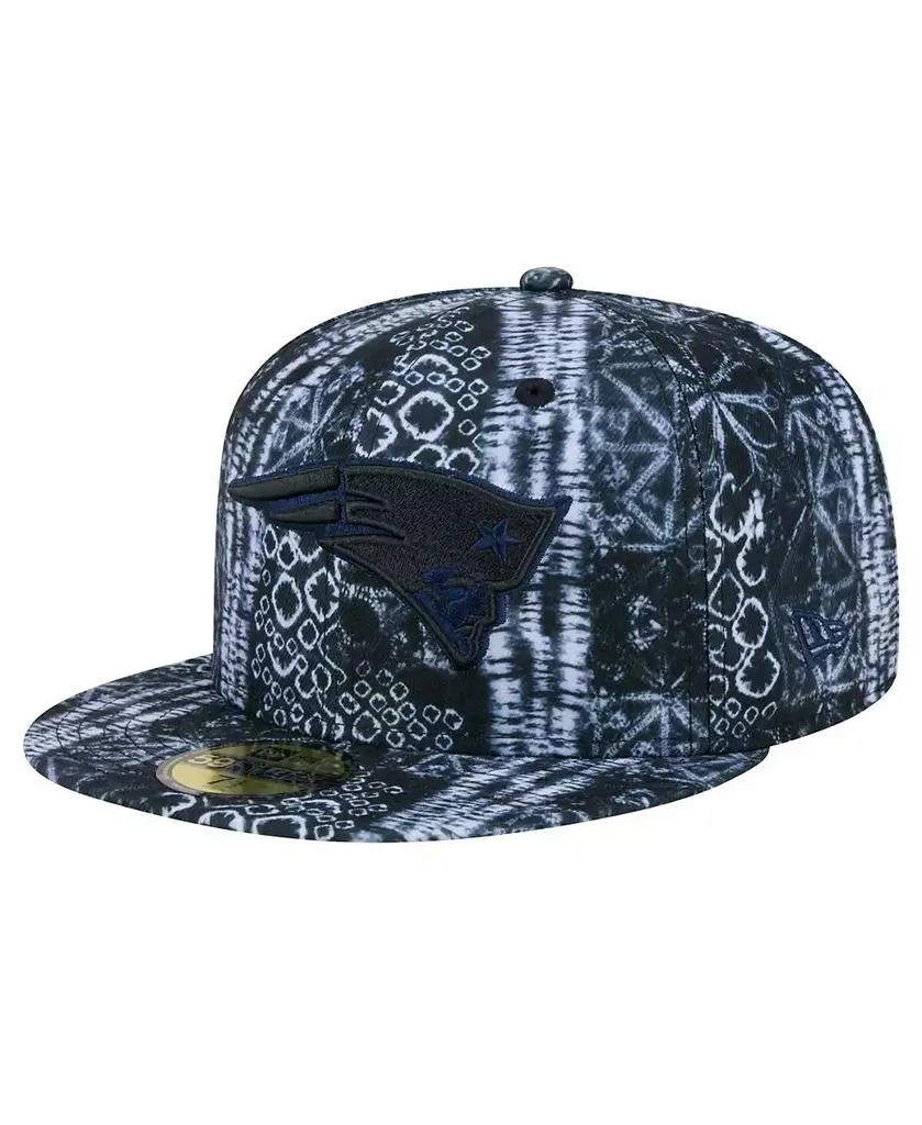 New Era Men's Black New England Patriots Shibori 59Fifty Fitted Hat 1