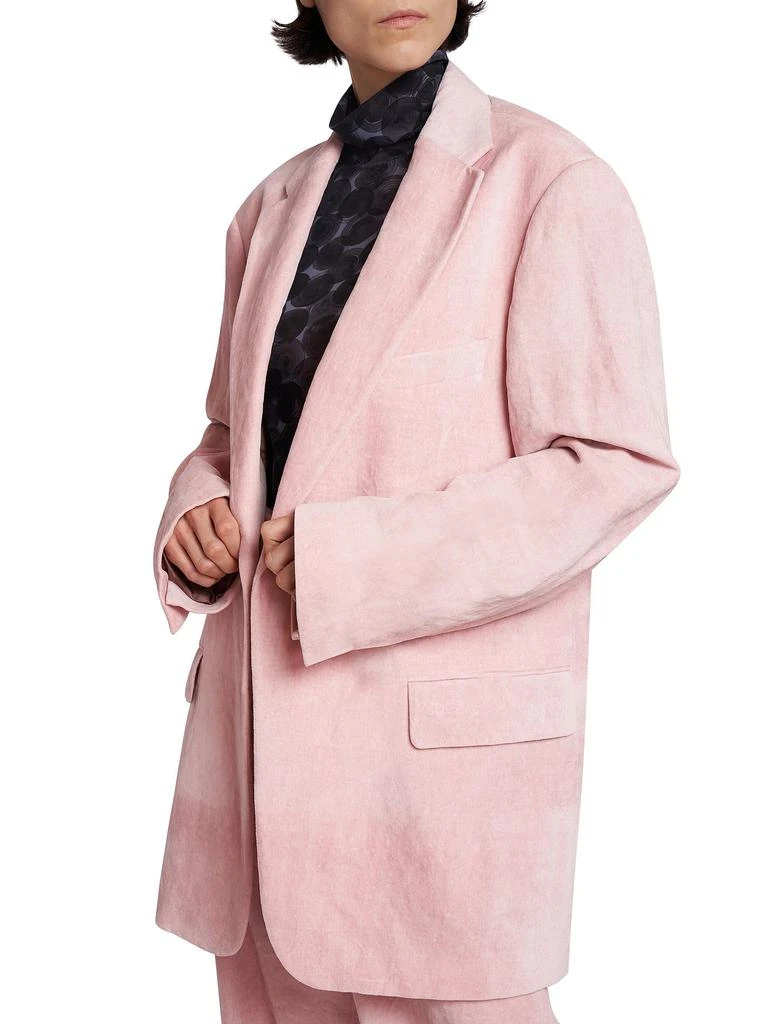 Dries Van Noten Blur Washed Cotton-Blend Long Jacket 4