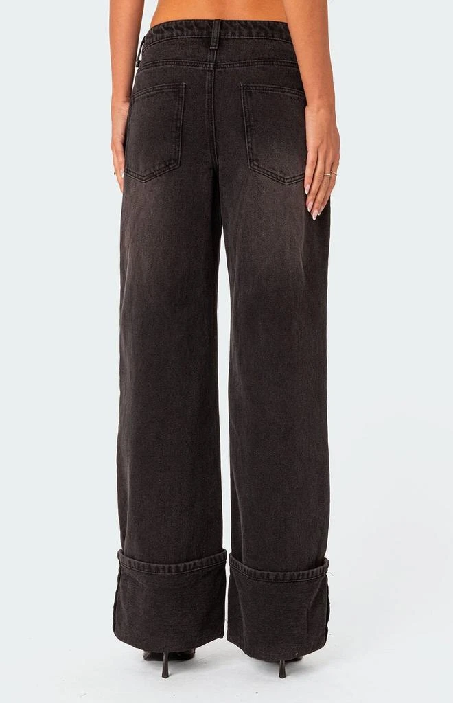 Edikted Vesper Cuffed Low Rise Jeans 5