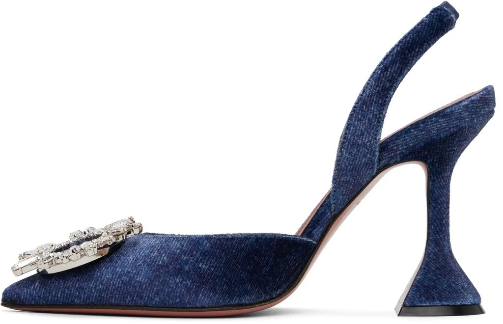 Amina Muaddi Blue Begum Sling Heels 3