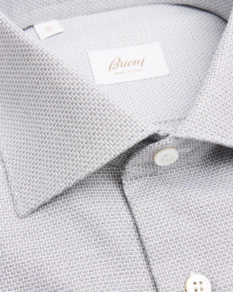 Brioni Men's Cotton Micro-Basketweave Dress Shirt