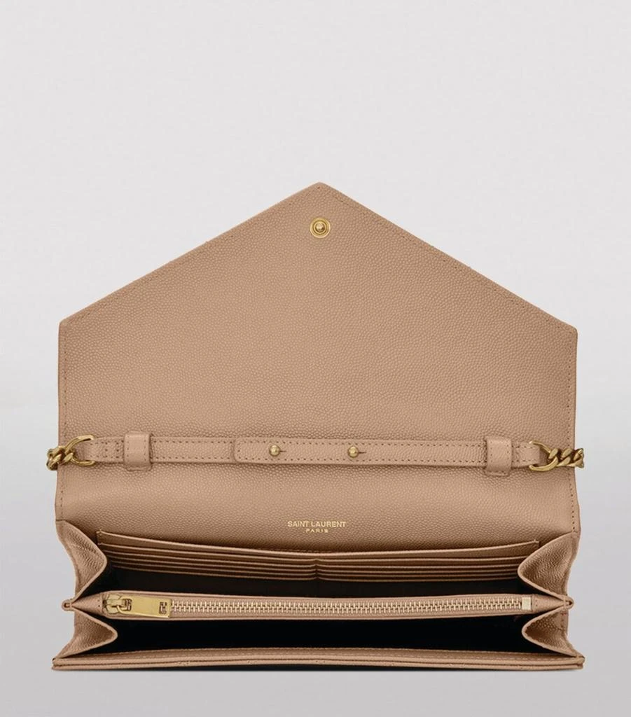 Yves Saint Laurent Leather Envelope Chain Wallet 2