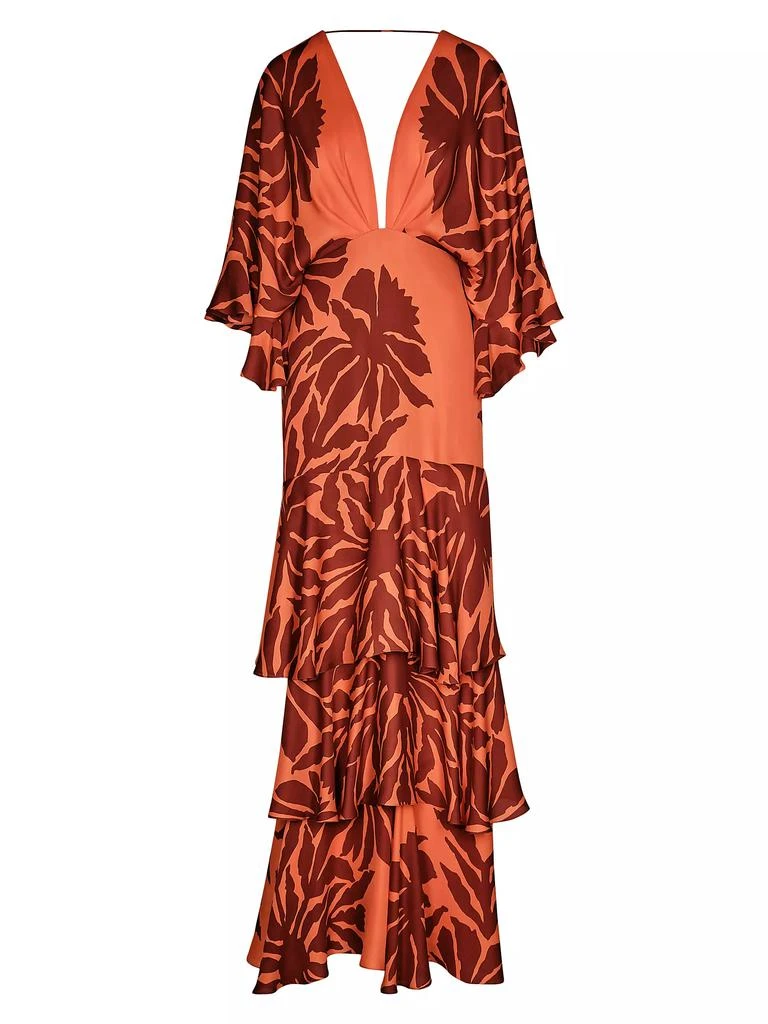 JOHANNA ORTIZ Botanical Poetry Printed Silk Maxi Dress 1