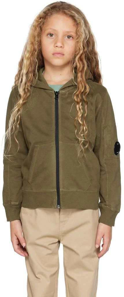 C.P. Company Kids Kids Khaki Zipped Hoodie