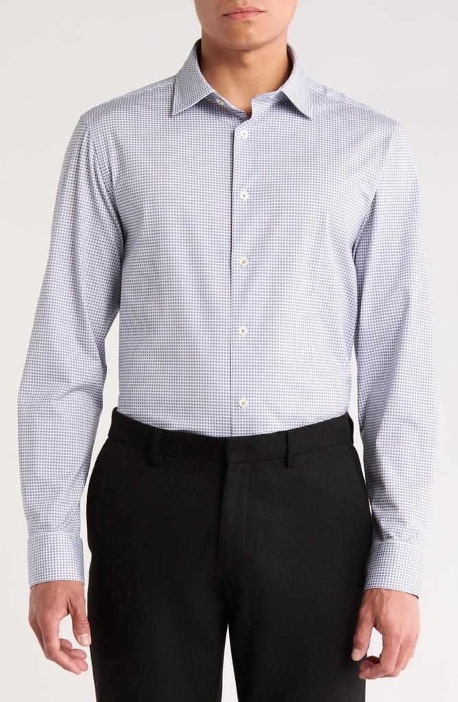 BUGATCHI James Long Sleeve Stretch Cotton Button-Up Shirt