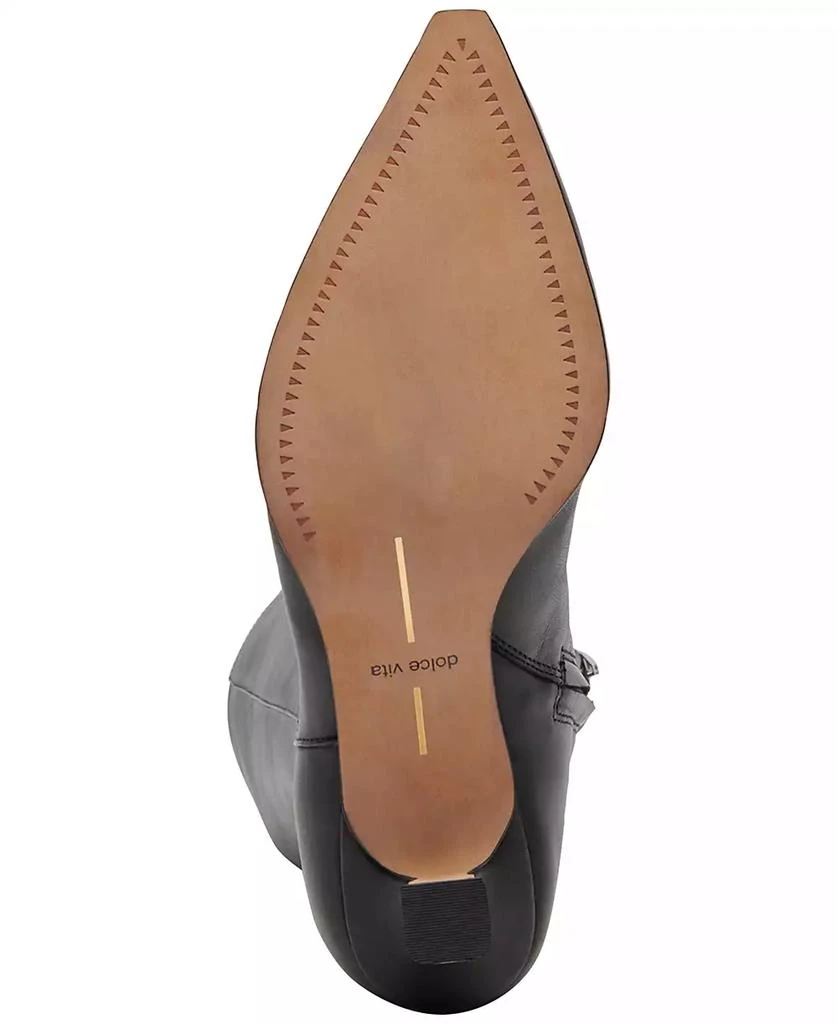 Dolce Vita Women's Auggie Wide-Calf Pointed-Toe Kitten-Heel Tall Dress Boots 5