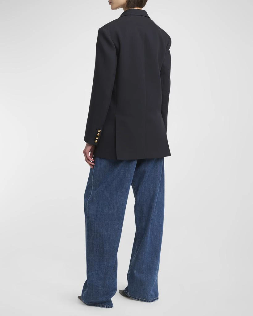 Valentino V-Logo Double-Breasted Navy Formal Jacket 4
