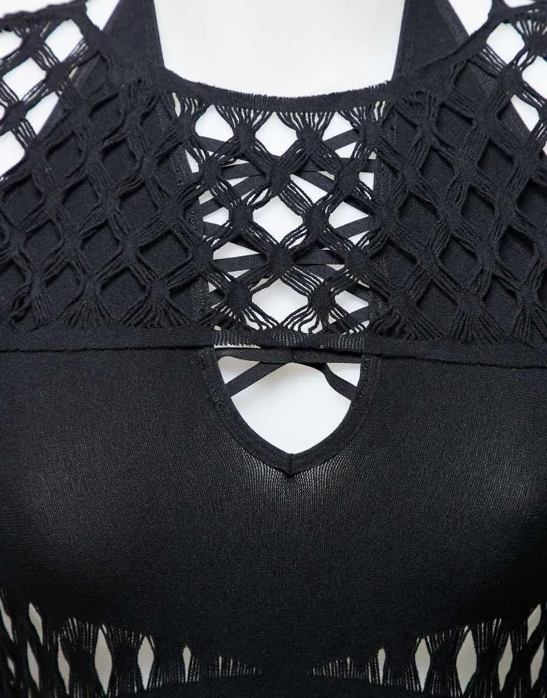 Ann Summers Ann Summers Ashton fishnet detail body in black 2