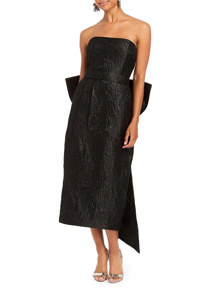 Mestiza New York Lorena Bow Jacquard Strapless Midi-Dress 2