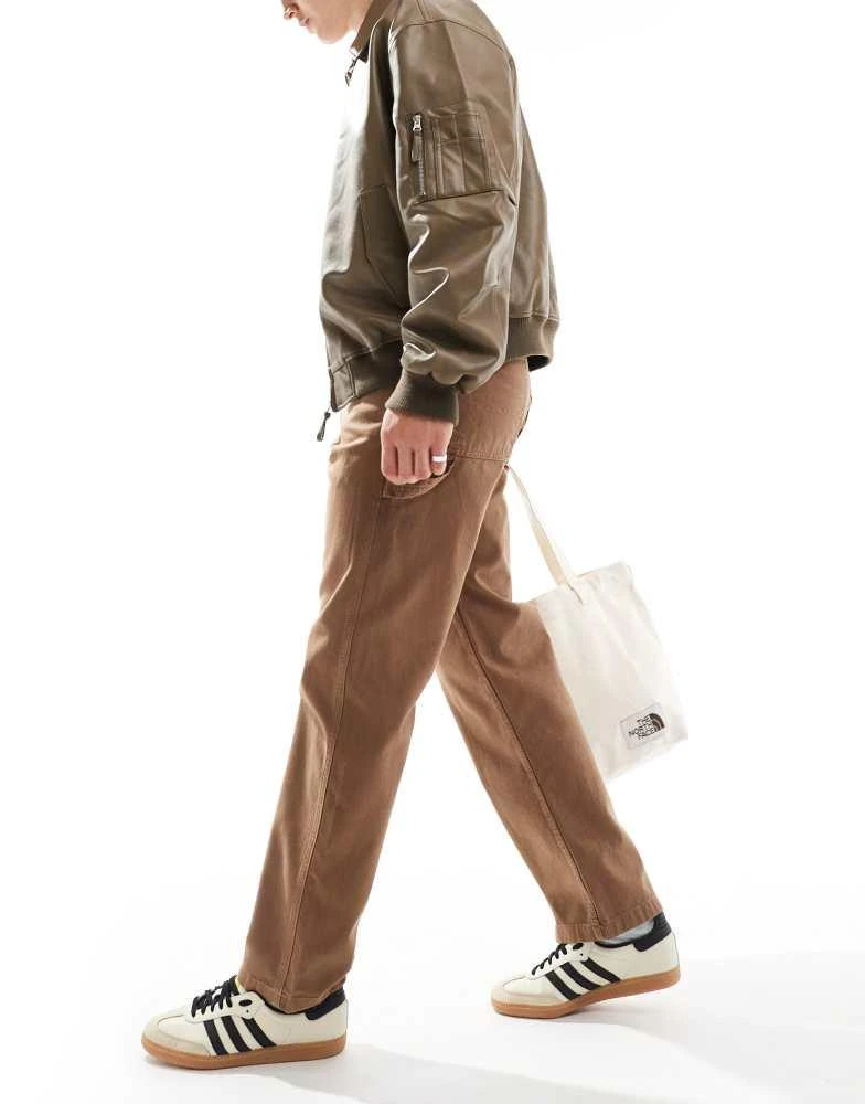Jack & Jones Jack & Jones Eddie loose carpenter trouser in washed brown 3