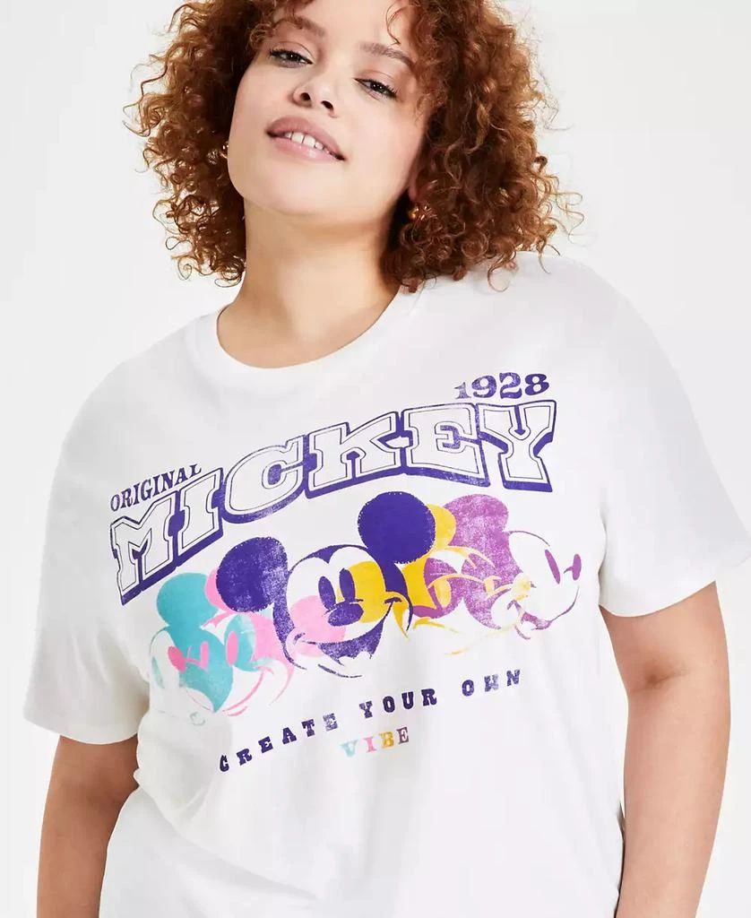 Disney Trendy Plus Size Mickey Mouse Graphic Print T-Shirt 3