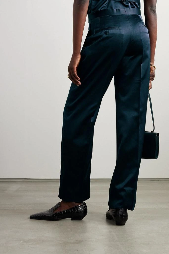 Brioni Silk-satin twill straight-leg pants 3