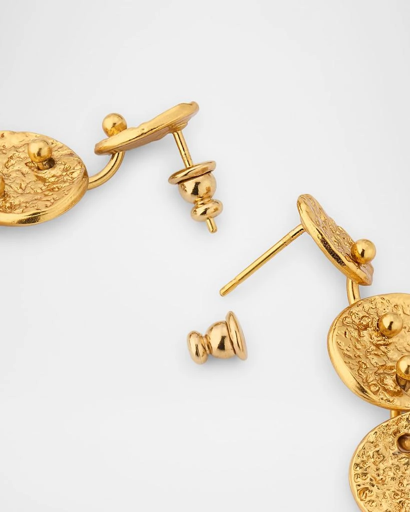 GAS Bijoux Eclipse 4-Row Gold Earrings 4