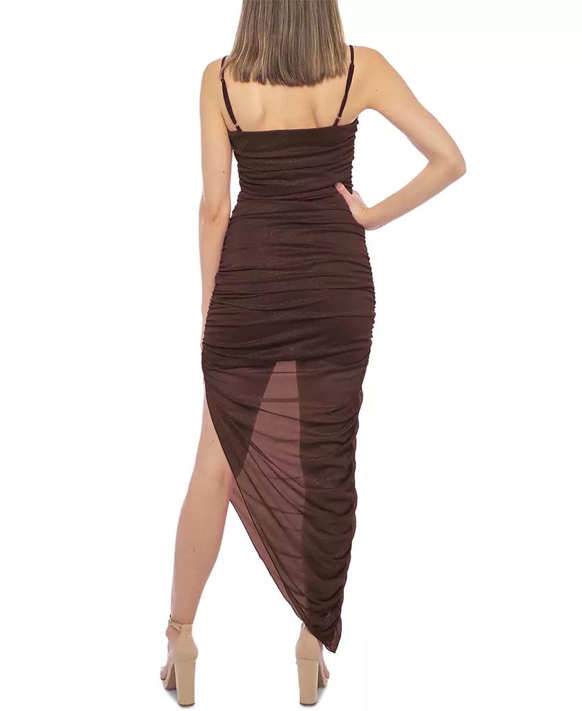 Jump Juniors' Glitter Bodycon Asymmetrical-Hem Dress