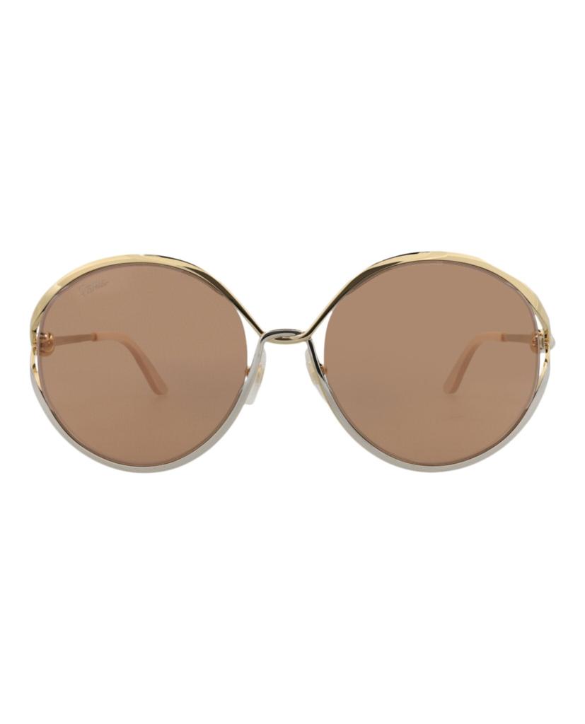 Cartier Round-Frame Metal Sunglasses