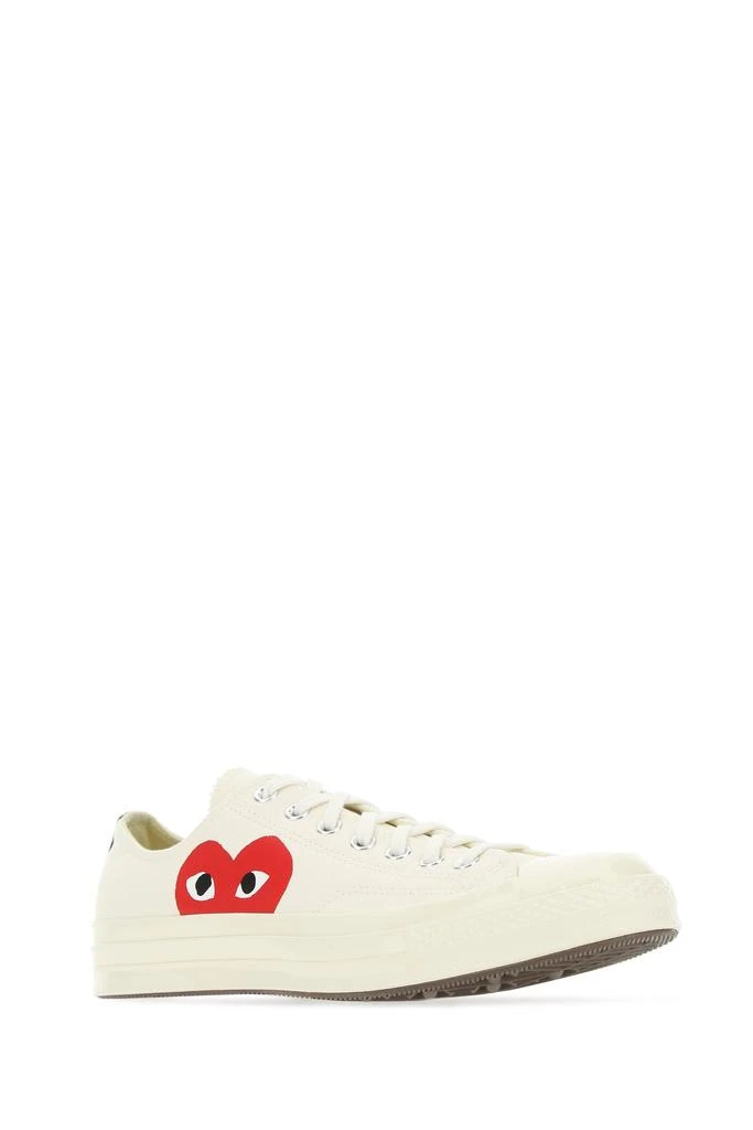 Comme des Garcons Ivory canvas Comme Des Garçons X Converse sneakers 2