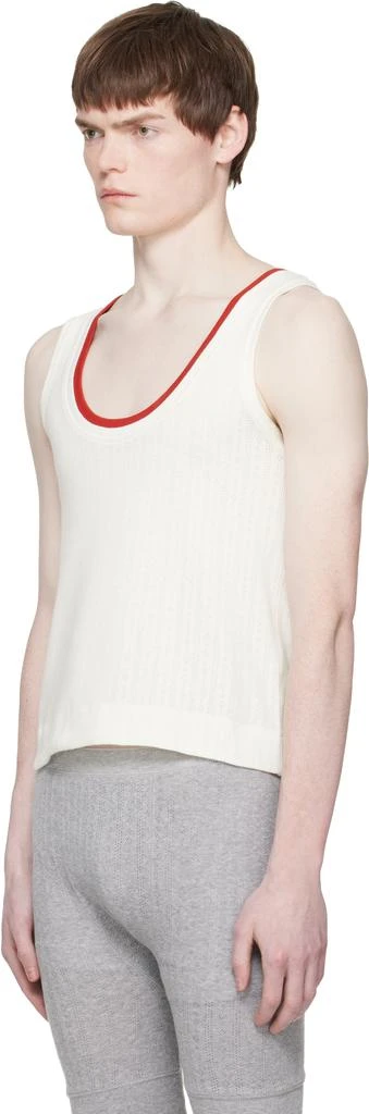 Dries Van Noten Off-White Pointelle Tank Top 4