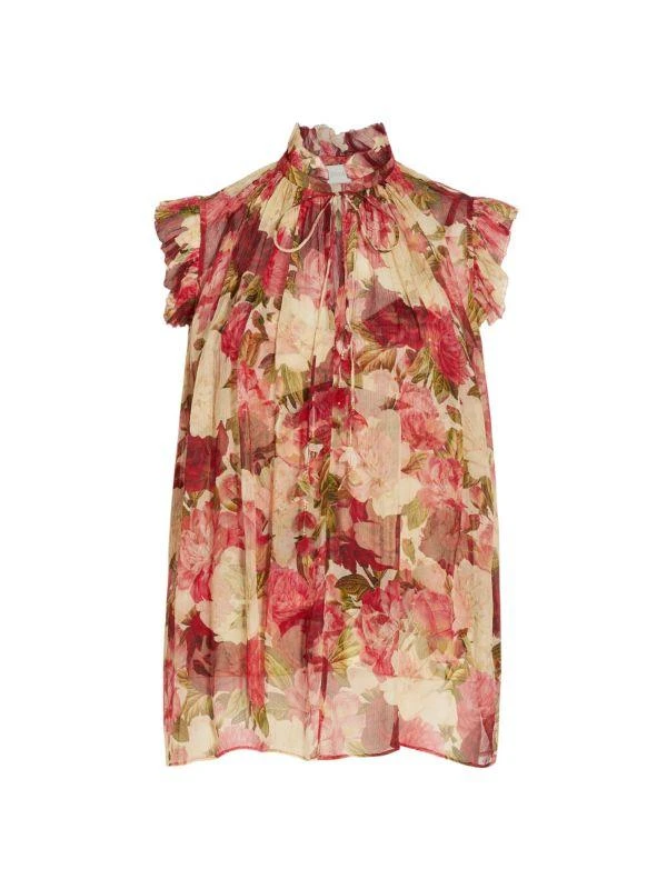 Zimmermann Wonderland Floral Silk Top 5