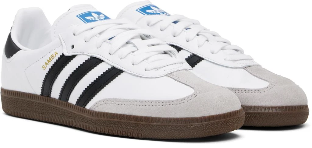 Adidas White & Black Samba OG Sneakers 4