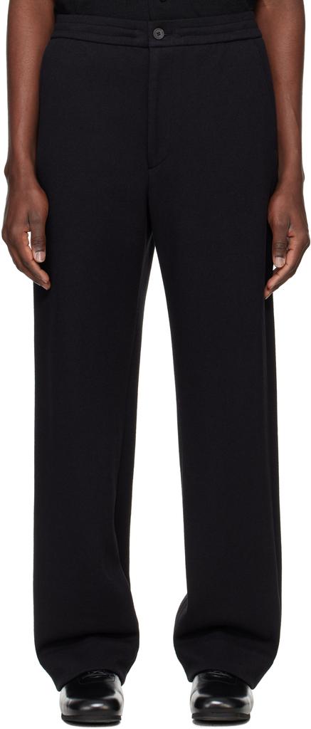 Solid Homme Black Four-Pocket Trousers