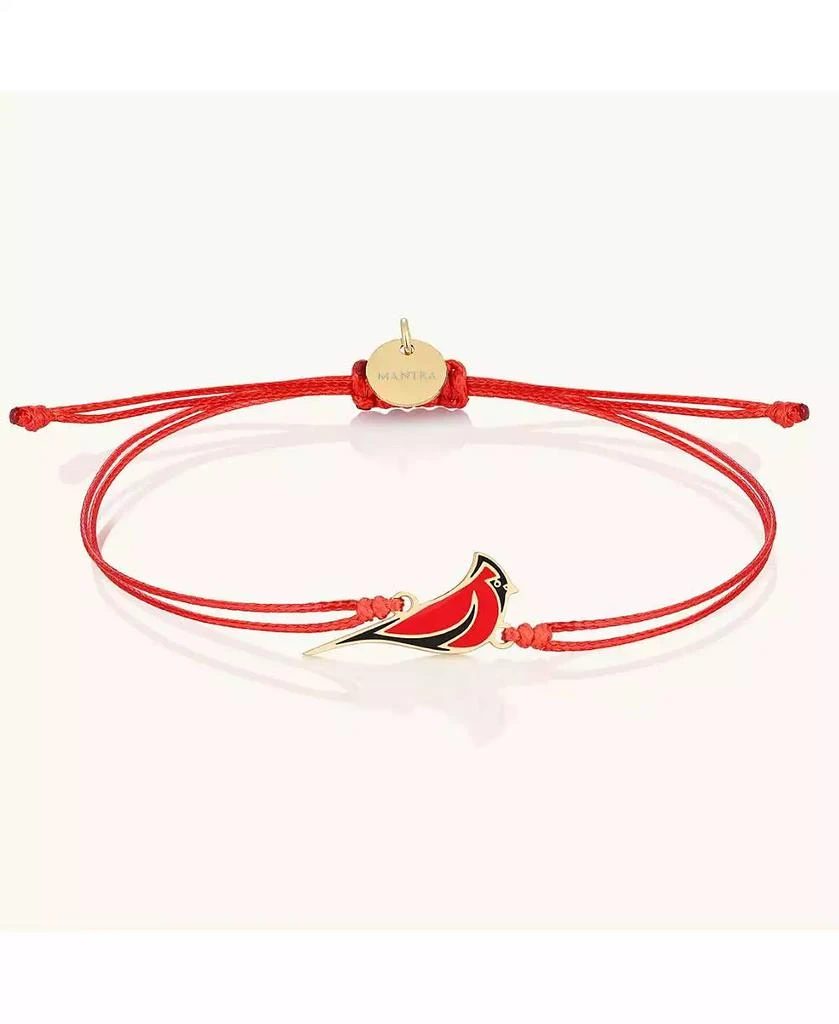 Mantra Gold Thread Of The Red Cardinal Always In My Heart Bracelet