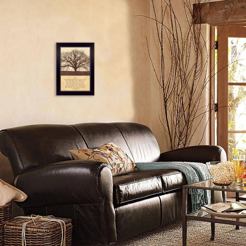 Hivvago Life Is 1 Black Framed Print Wall Art 4