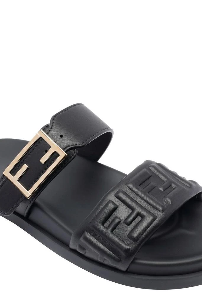 Fendi Fendi Feel FF Embossed Double Band Sandals 4