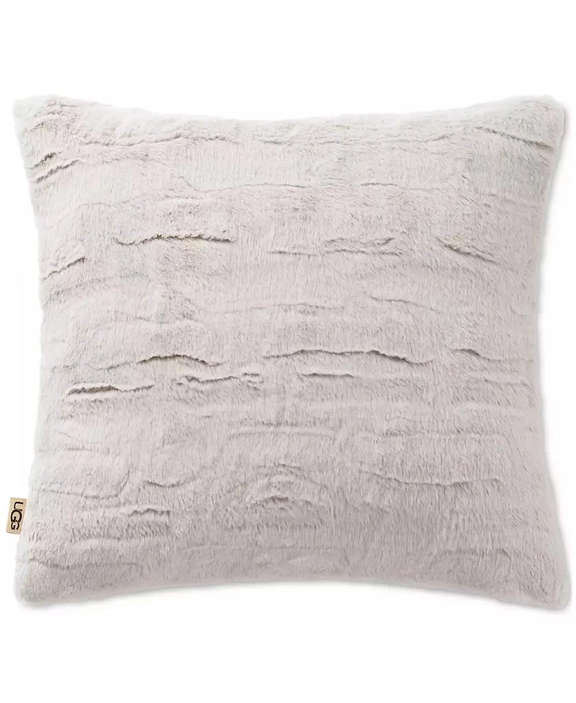UGG Valor Textured Faux Fur Decorative Pillow, 20" x 20" 2
