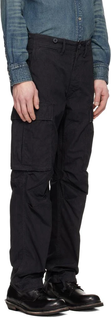 RRL Black Surplus Poplin Cargo Pants 2