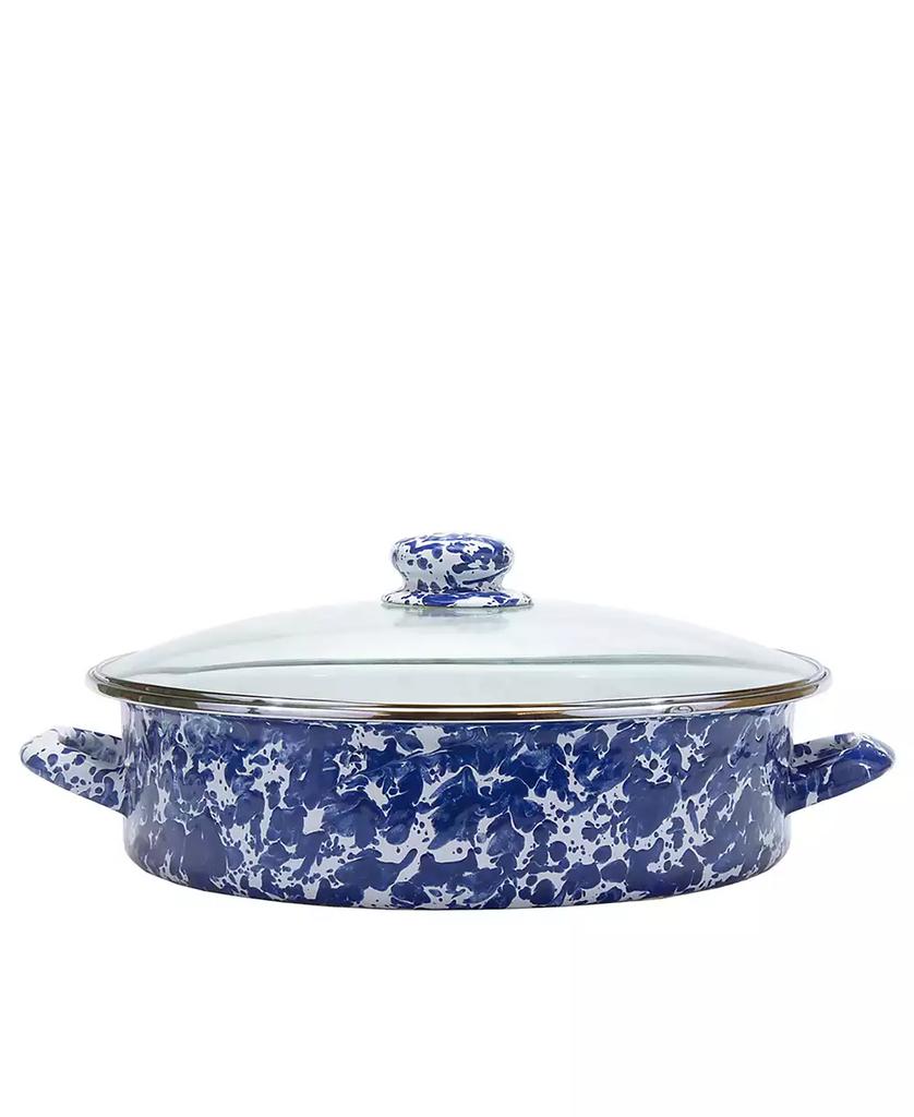 Golden Rabbit Swirl Enamelware Collection 8 Quart Saute Pan