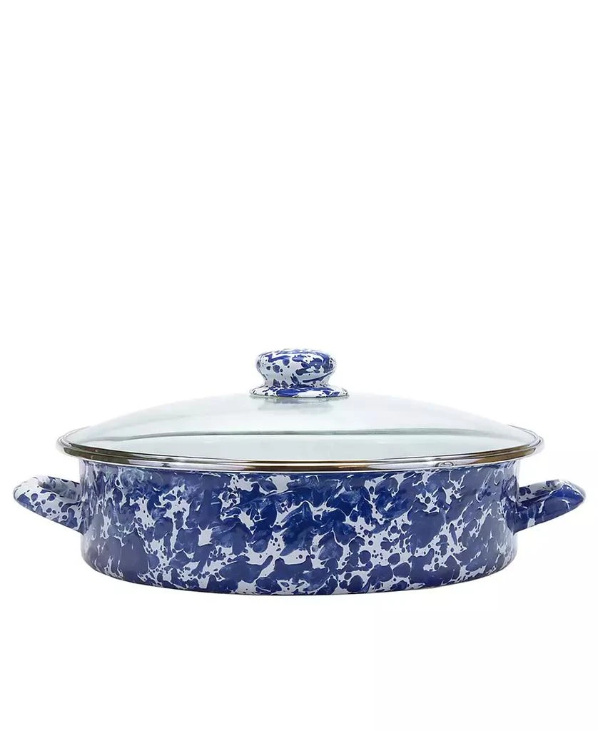 Golden Rabbit Swirl Enamelware Collection 8 Quart Saute Pan 1