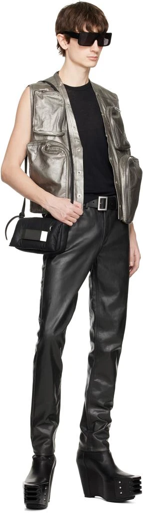 Rick Owens Black Hollywood Tyrone Leather Pants 4