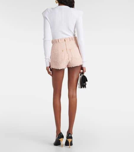 Balmain High-rise tweed shorts 3