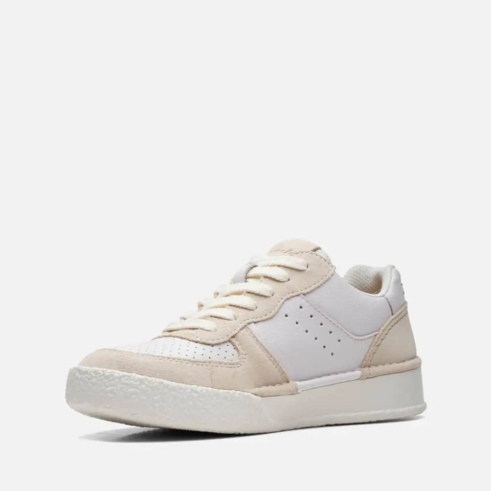 Clarks CLARKS WOMEN'S CRAFTCUP LEATHER AND SUEDE TRAINERS 3