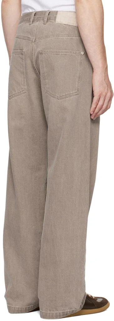 mfpen Brown Straight Cut Rivet Jeans 3