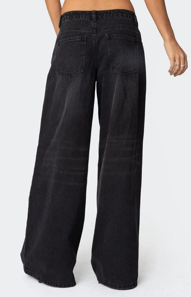 Edikted Pleated Detail Low Rise Jeans 5