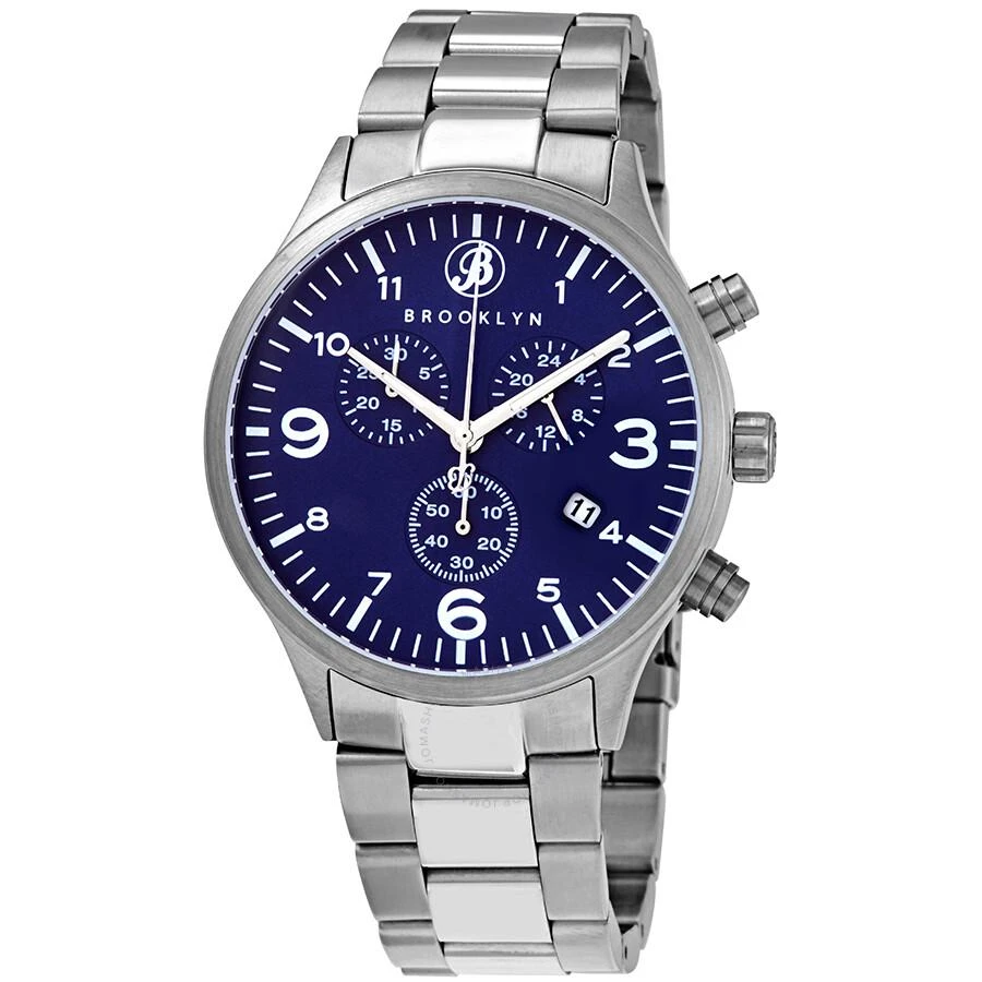 Brooklyn Watch Co. Bedford Brownstone II Quartz Blue Dial Men's Watch 308-BLU-2 1