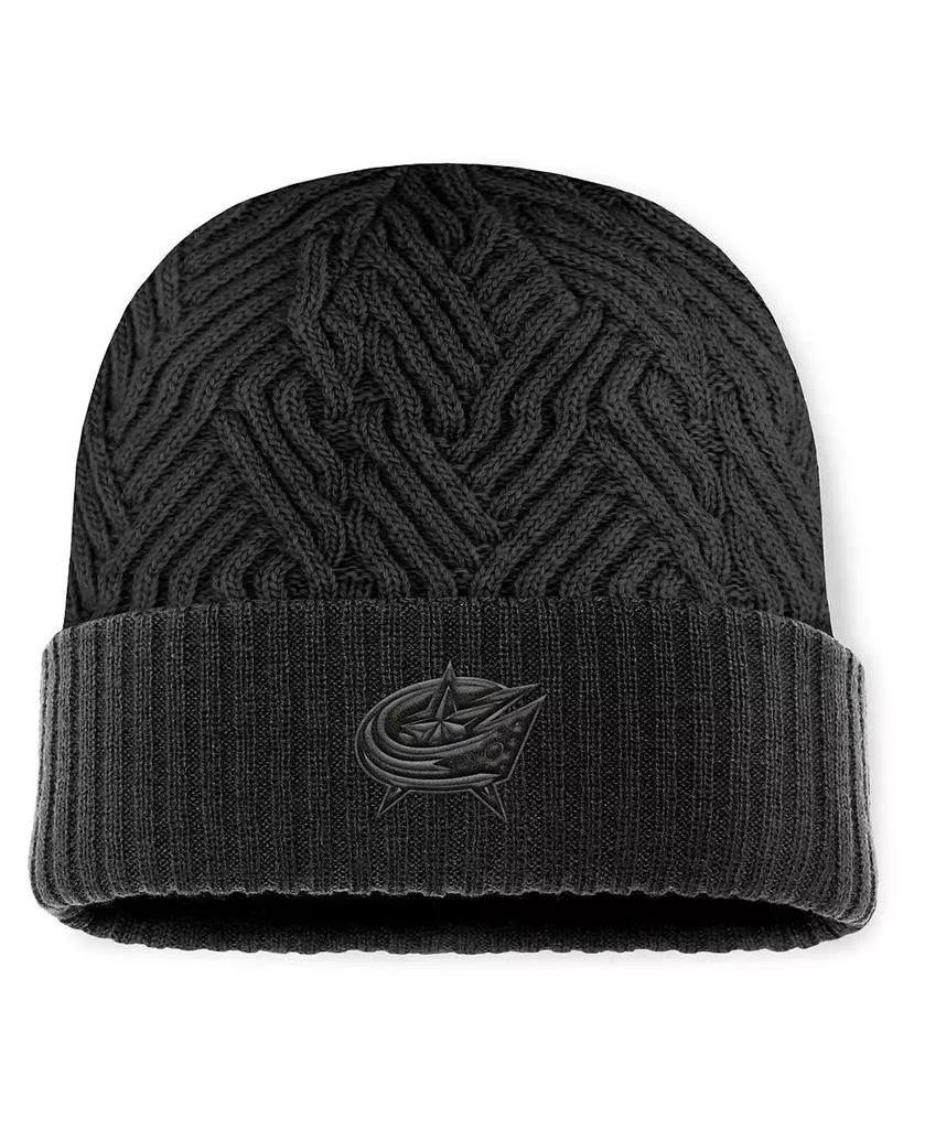 Fanatics Men's Black Columbus Blue Jackets Authentic Pro Road Cuffed Knit Hat 1
