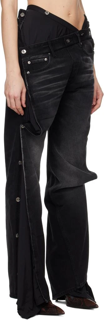 Y/Project Black Collapsed Waist Jeans 2