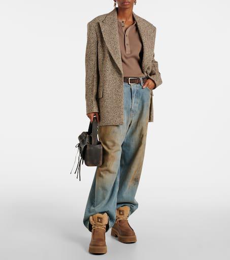 Bogner Turin suede and shearling lace-up boots - Boots